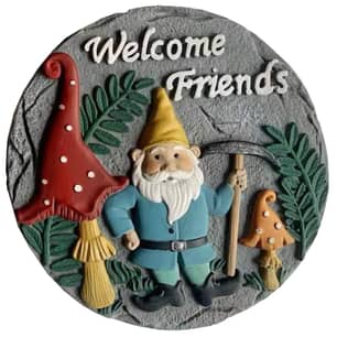 Thumbnail of the Gnome Themed Stepping Stones, Set of 3, 10-inch Di