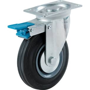 Thumbnail of the 4-Inch Swivel Caster, Semi-Elastic Rubber with Total Lock Brake, 220-lb Load Capacity