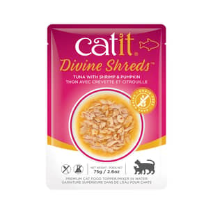 Thumbnail of the Catit Divine Shreds Tuna Shrimp and Pumpkin 75g