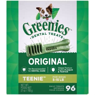 Thumbnail of the GREENIES® Original Canine Dental Chews - Teenie Size - Treat TUB-PAK™ Package (27 oz.) - 96 Count