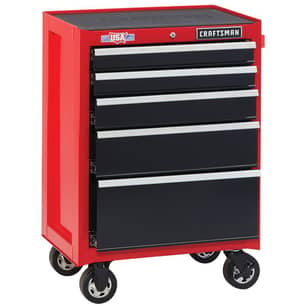 Thumbnail of the CRAFTSMAN ROLLING TOOL CABINET 27IN WIDE 5 DRAWER RED/BLACK