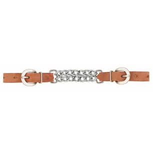 Thumbnail of the Harness Leather 3-1/2" Double Flat Link Chain Curb Strap