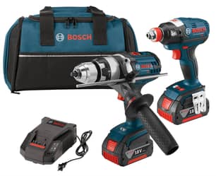 Thumbnail of the BOSCH 18V 2-TOOL COMBO KIT WITH EC BRUSHLESS 1/4 IN. AND 1/2 IN. SOCKET-READY IMPACT DRIVER AND BRUTE TOUGH™ 1/2 IN. HAMMER DRILL/DRIVER