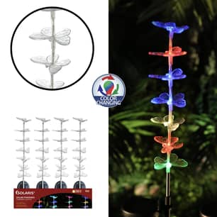 Thumbnail of the Alpine Corp Garden Stake Solar Butterfly Garden with LED