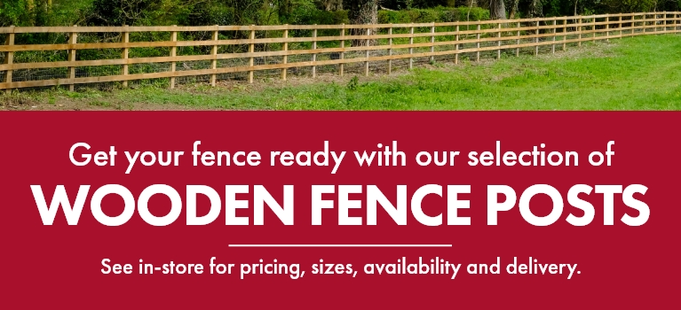 Get your fence ready with our selection of wooden fence posts.