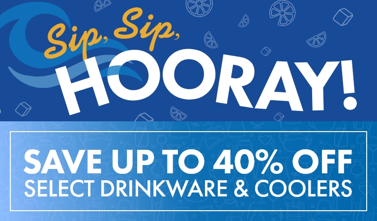 Save up to 40% on select drinkware and coolers.