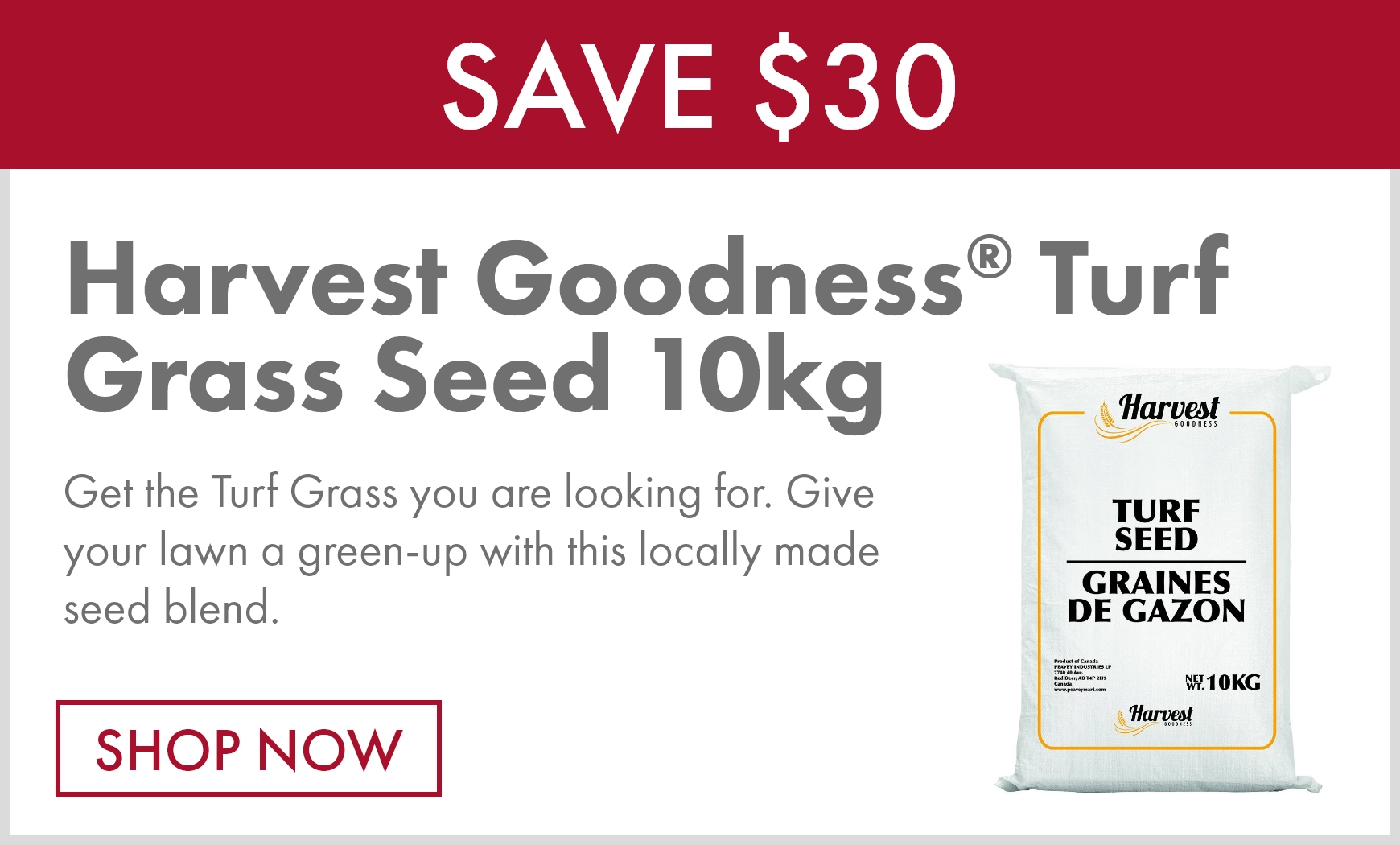 Harvest Goodness® Turf Grass Seed 10kg