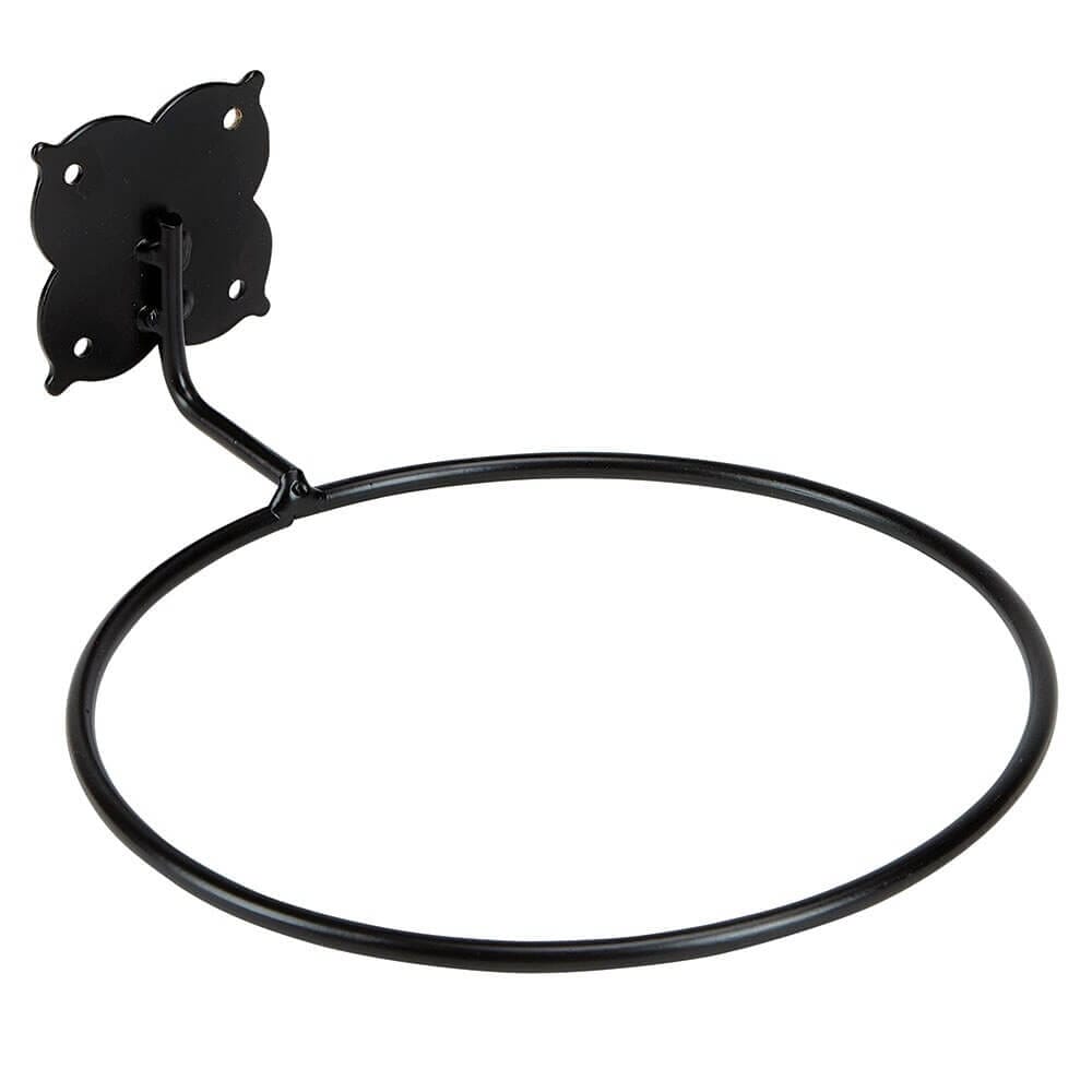 Wrought Iron Round Wall Mount Plant Pot Holder, 8"