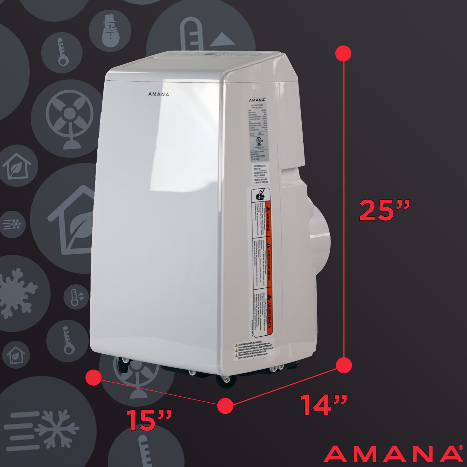 Amana Portable Air Conditioner, 7,000 BTU