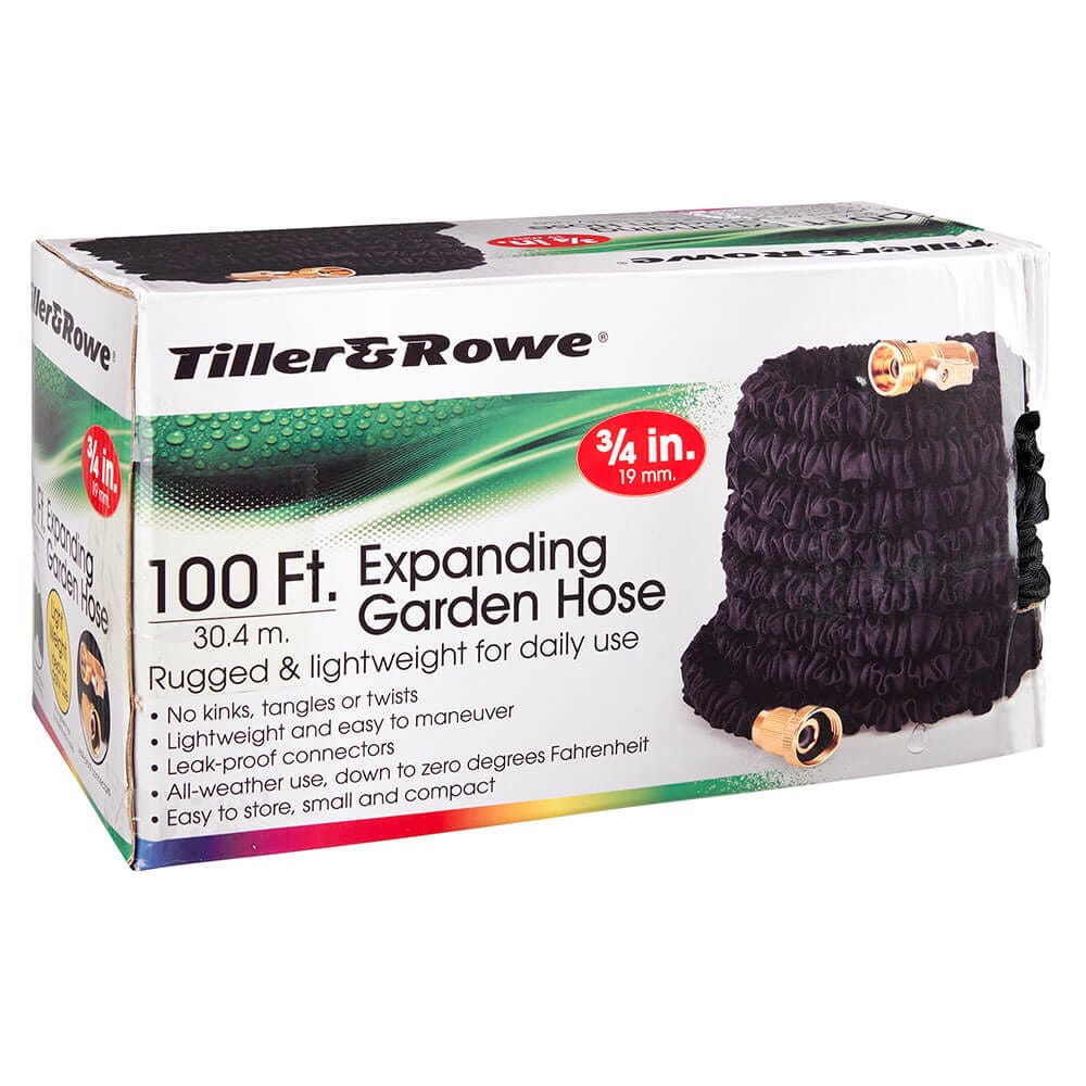 Tiller & Rowe 3/4" Expanding Garden Hose, 100'