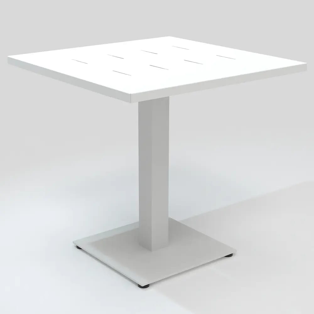Maiori Aluminum Rectangular Outdoor Bistro Table, Blanc
