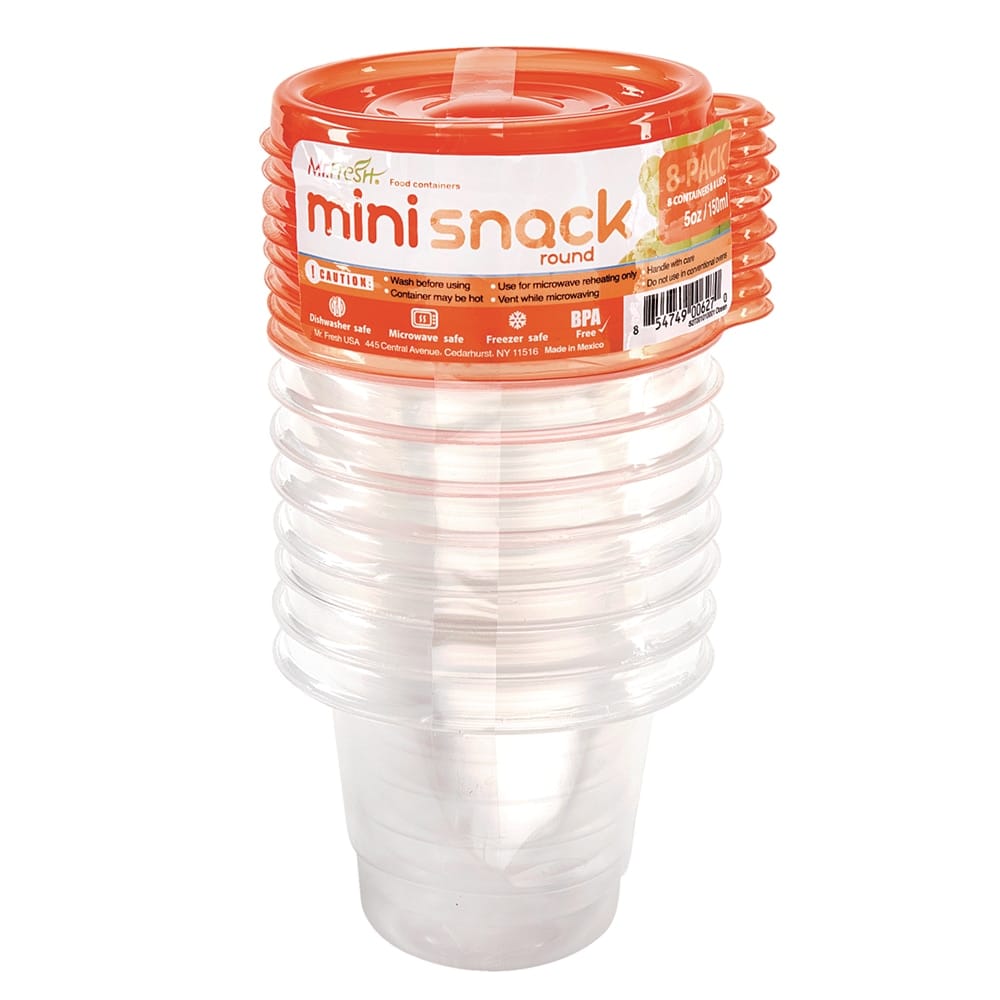 Mr. Fresh Mini Snack Food Storage Container, 8 Count