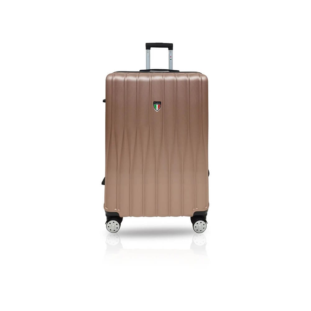 TUCCI Italy Baratro 3-Piece (20", 24", 28") Luggage Set, Rose Gold
