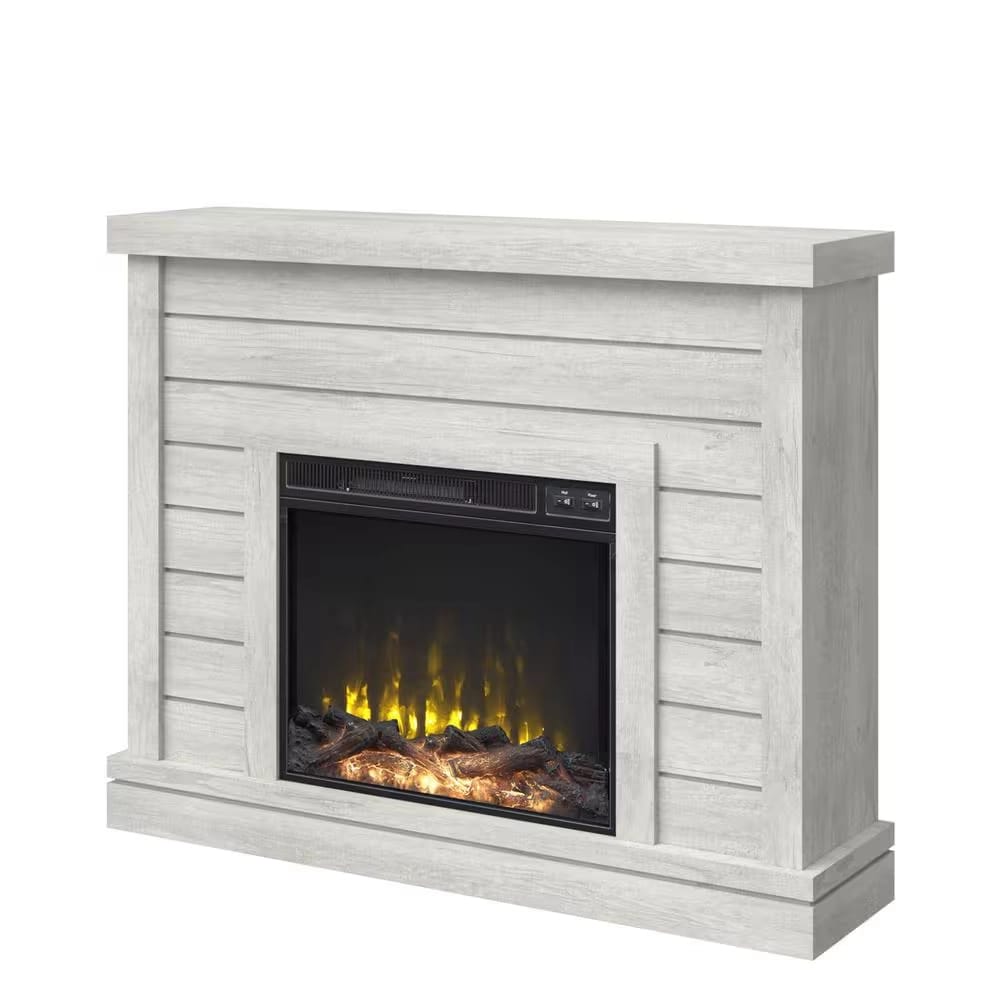 Twin Star Home Wall Mantel Electric Fireplace, Sargent Oak