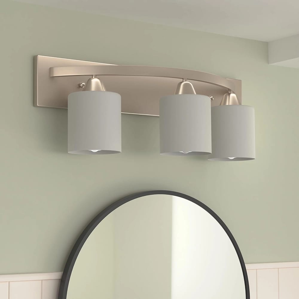 3-Light Vanity Fixture, Brushed Nickel