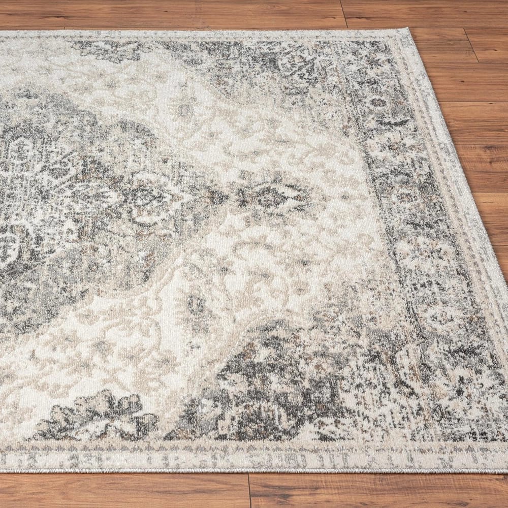 Euston 8'8" x 12'6" Modern Area Rug, Silver