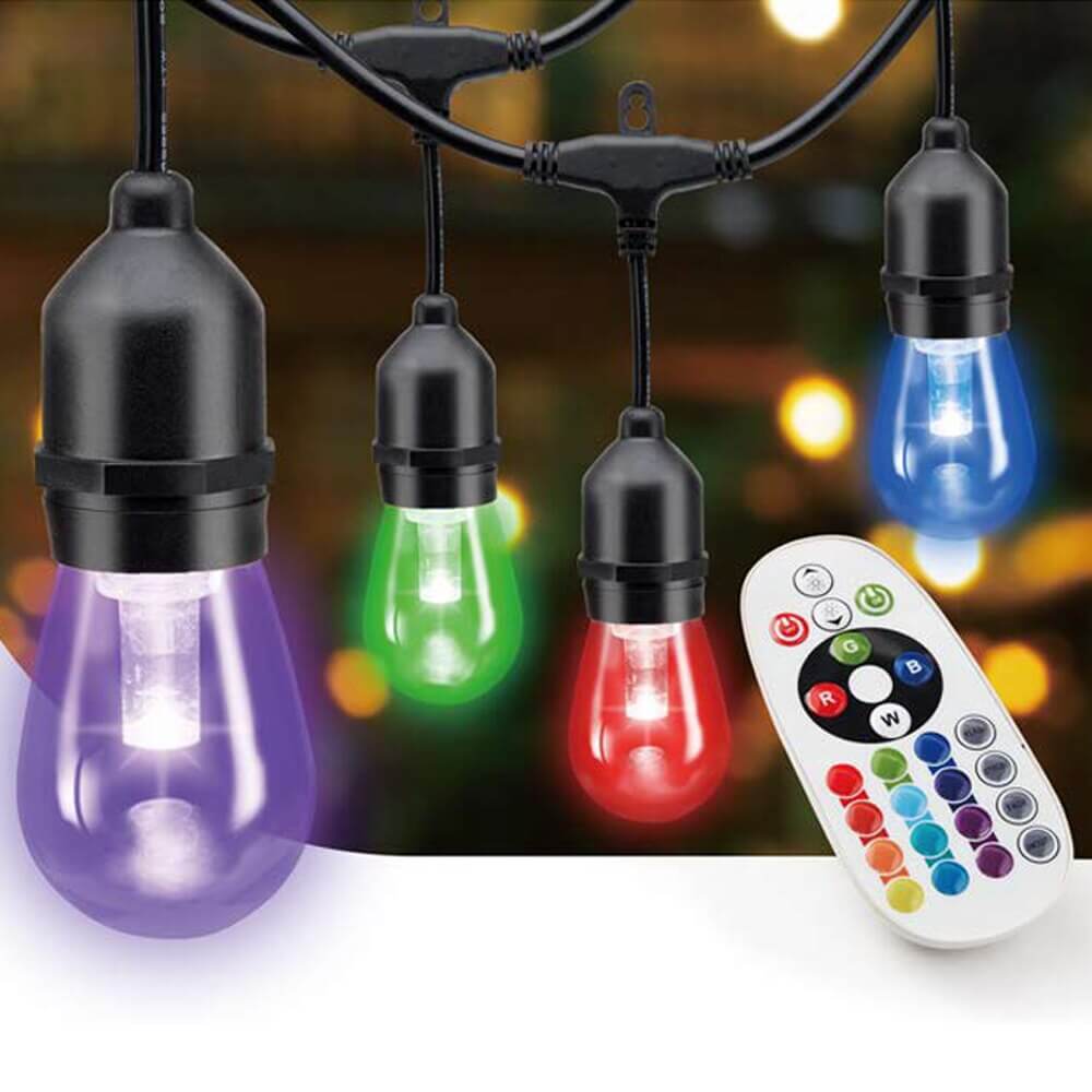 LED Color Changing String Lights with Remote, 24'