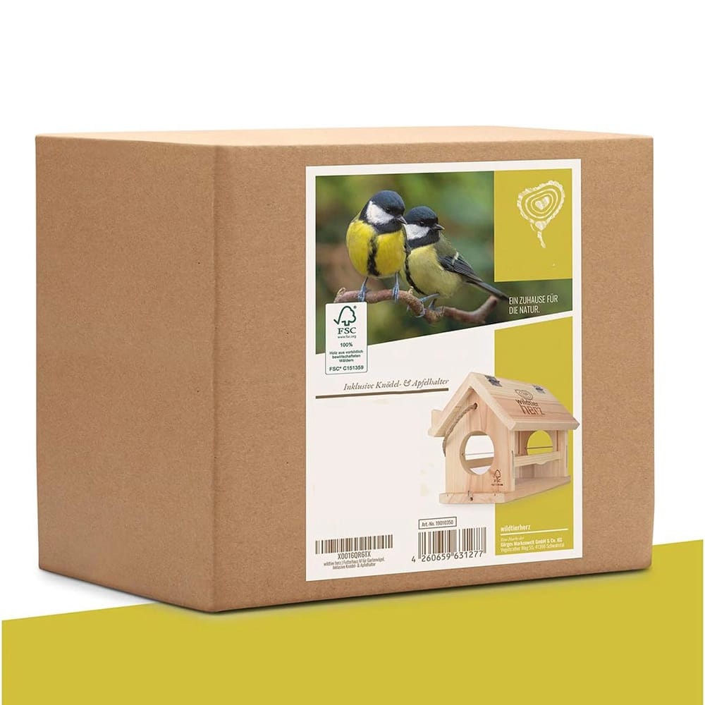 Wildtier Herz Bird Feeder House