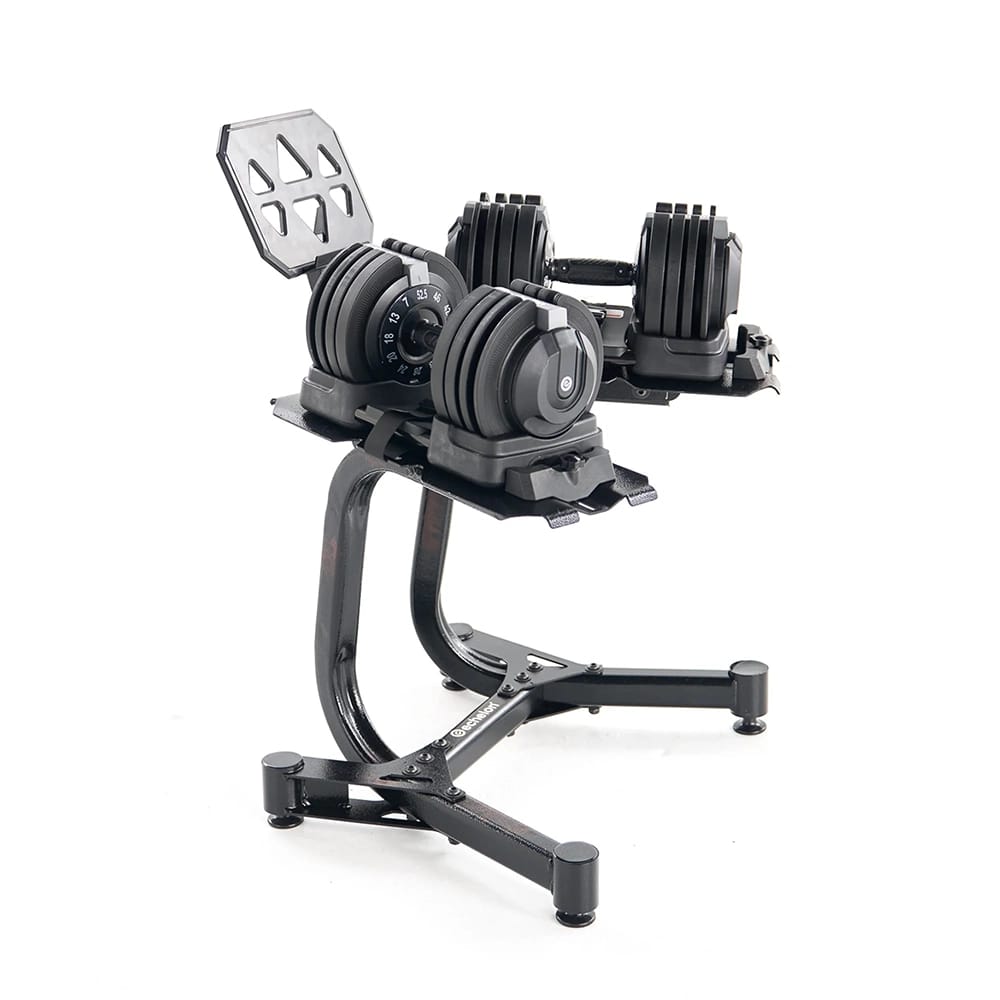 Echelon Adjustable Dumbbells Set with Stand, 7-52.5 lbs