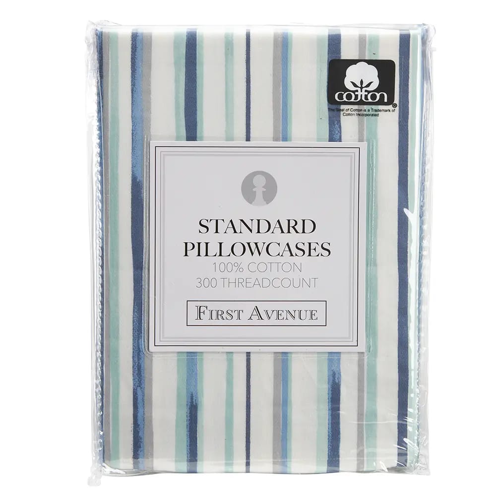 First Avenue Standard Pillowcases, 300 Thread Count, 100% Cotton