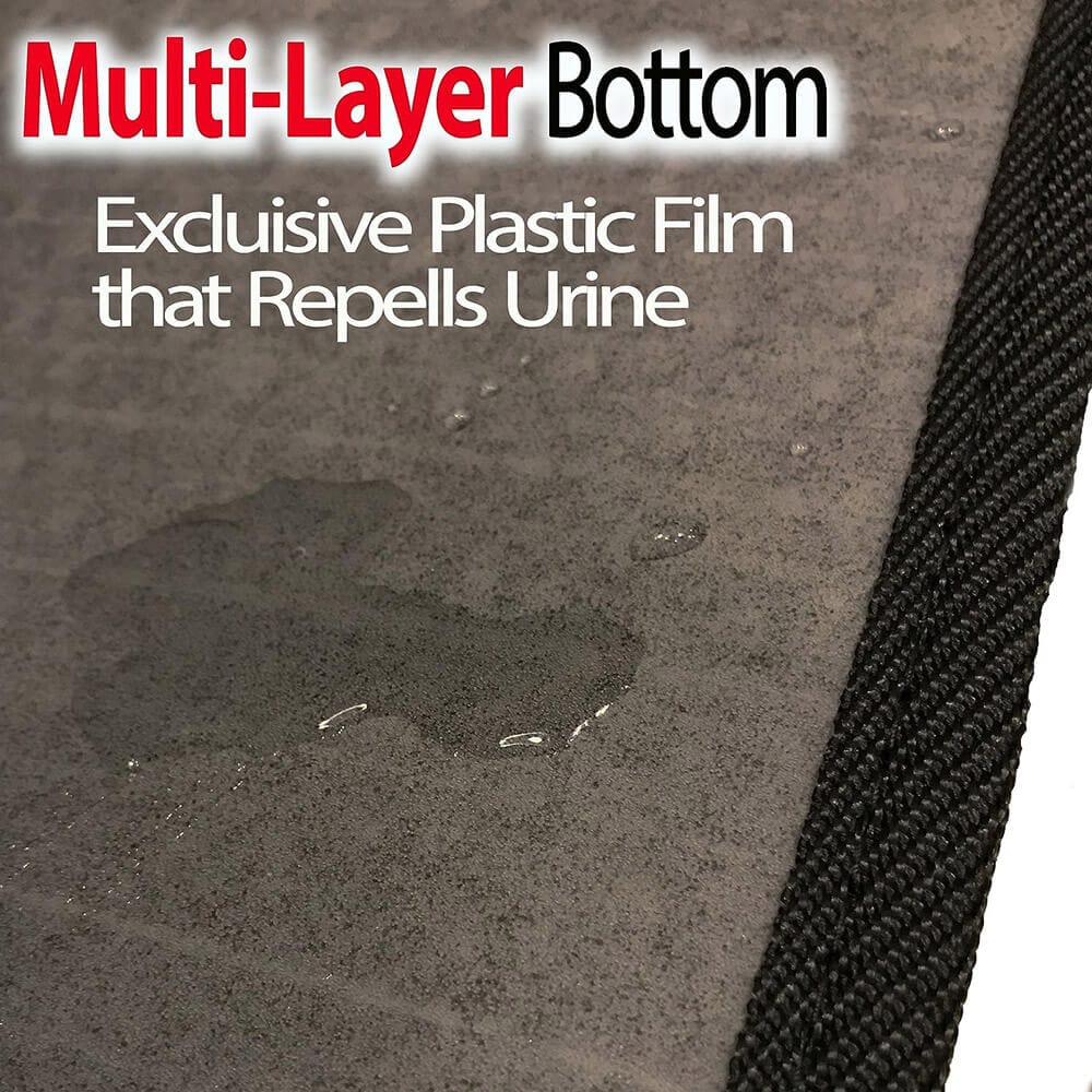 iPrimio Jumbo Size Cat Litter Trapper Mat, 32” x 30”, Black