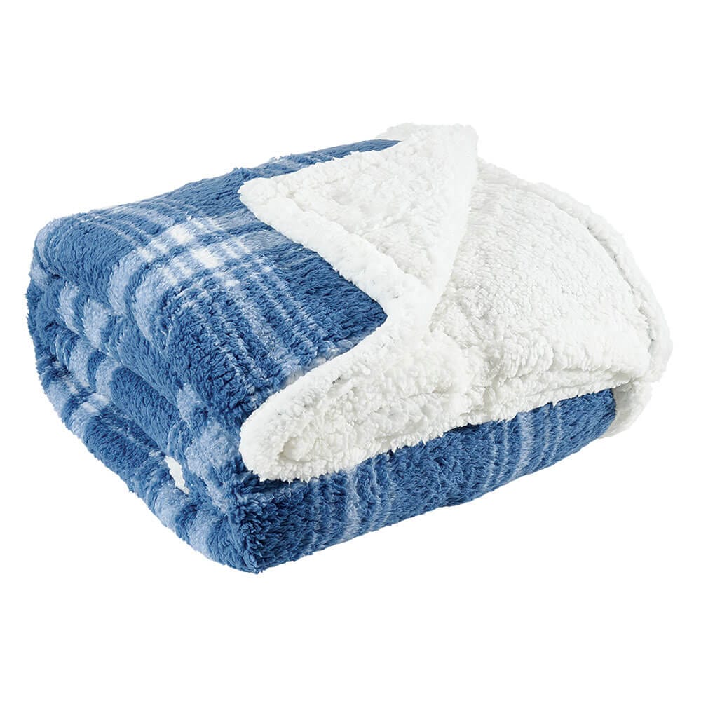 Plush Sherpa Throw Blanket, 60"