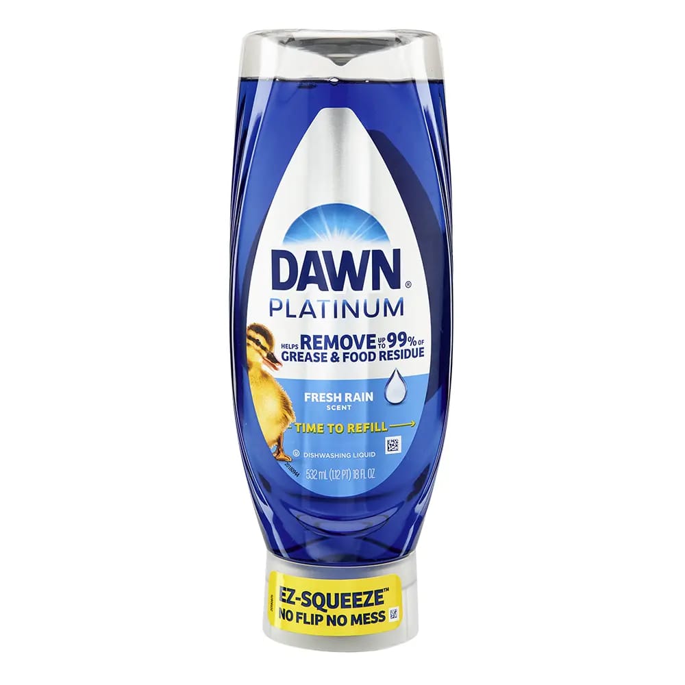 Dawn Platinum Fresh Rain Dishwashing Liquid, 18 oz