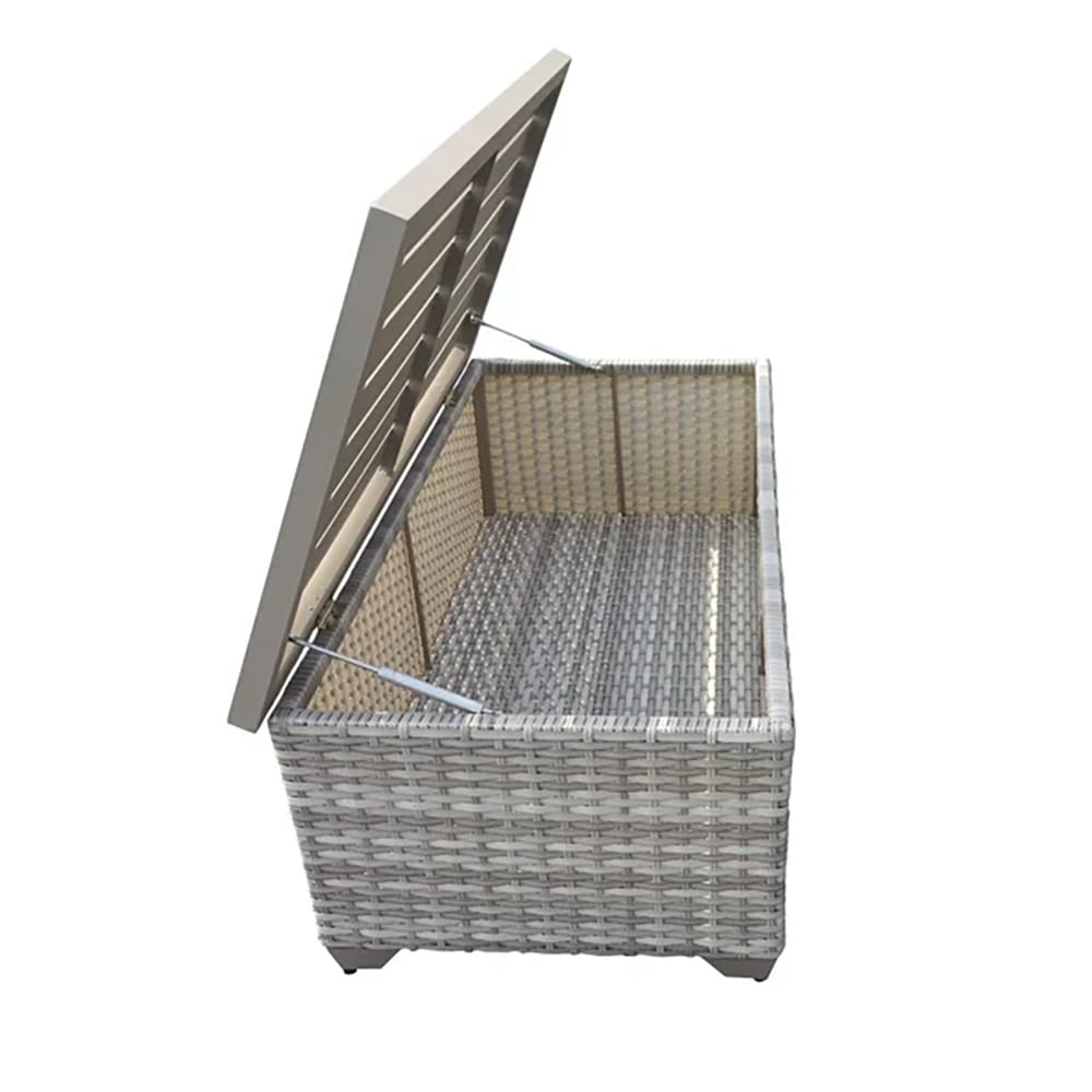 TK Classics Storage Coffee Table, Vanilla Cream