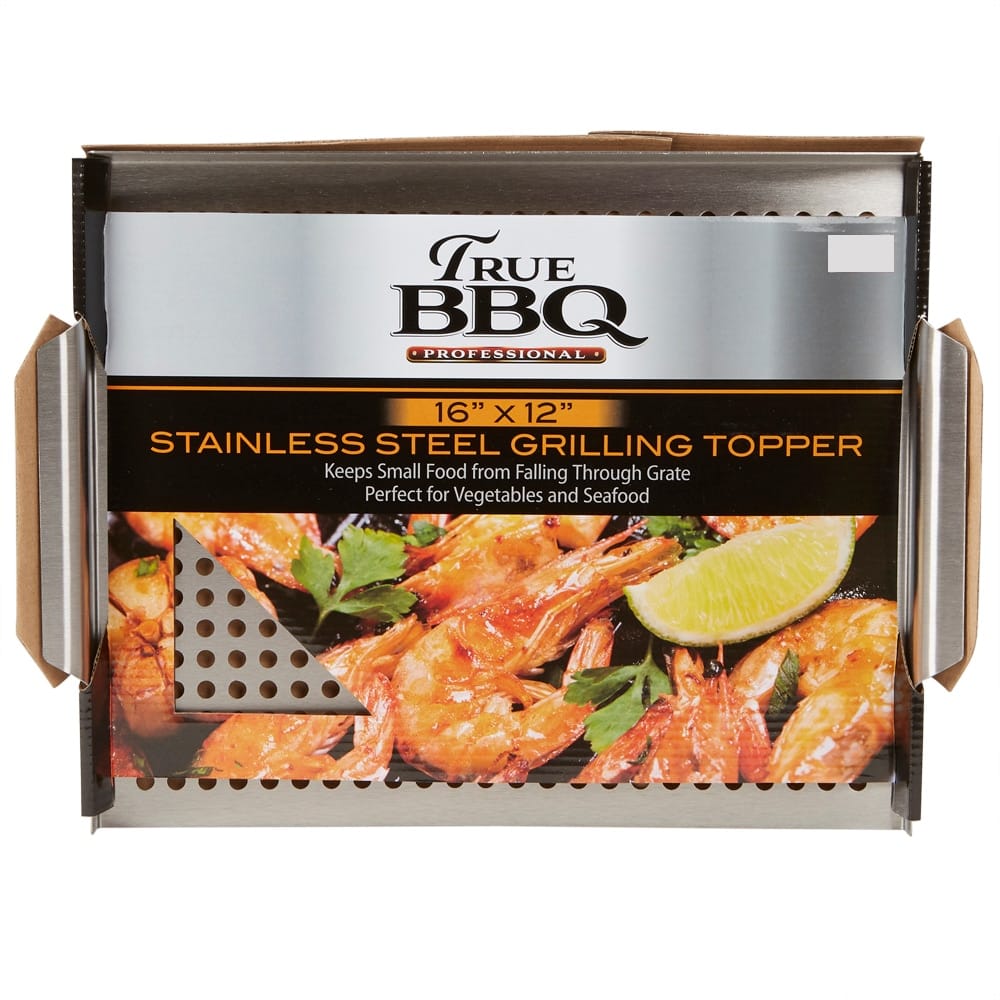 True BBQ Professional Stainless Steel Grilling Topper, 16”x12”