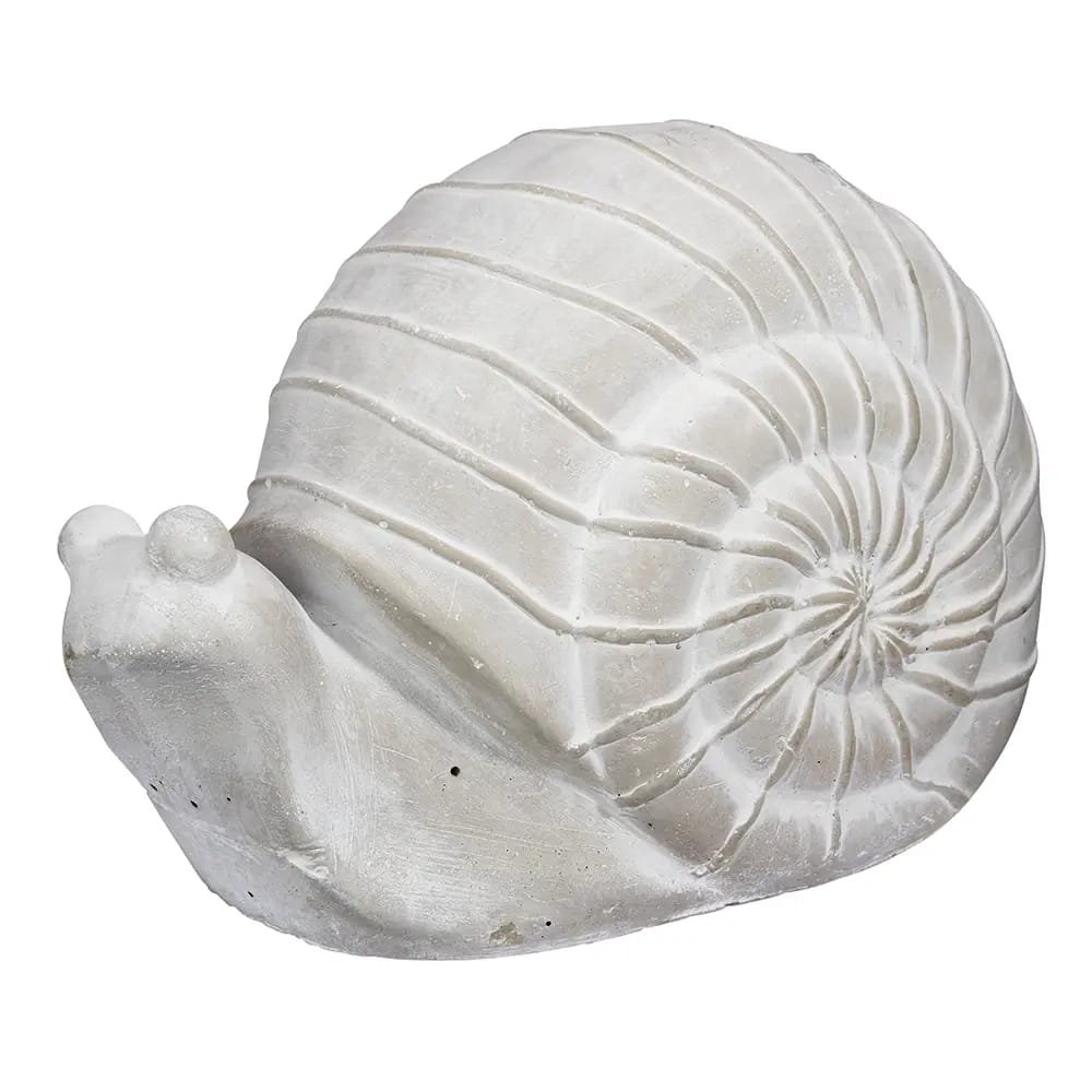 Snail Cement Statue, Gray