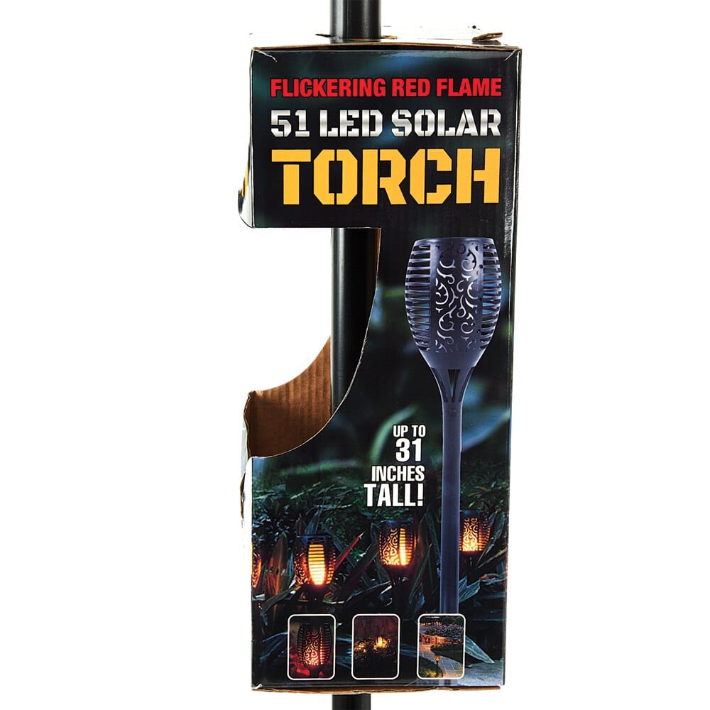 Solar Powered 51 LED Flickering Flame Tiki Torch Light