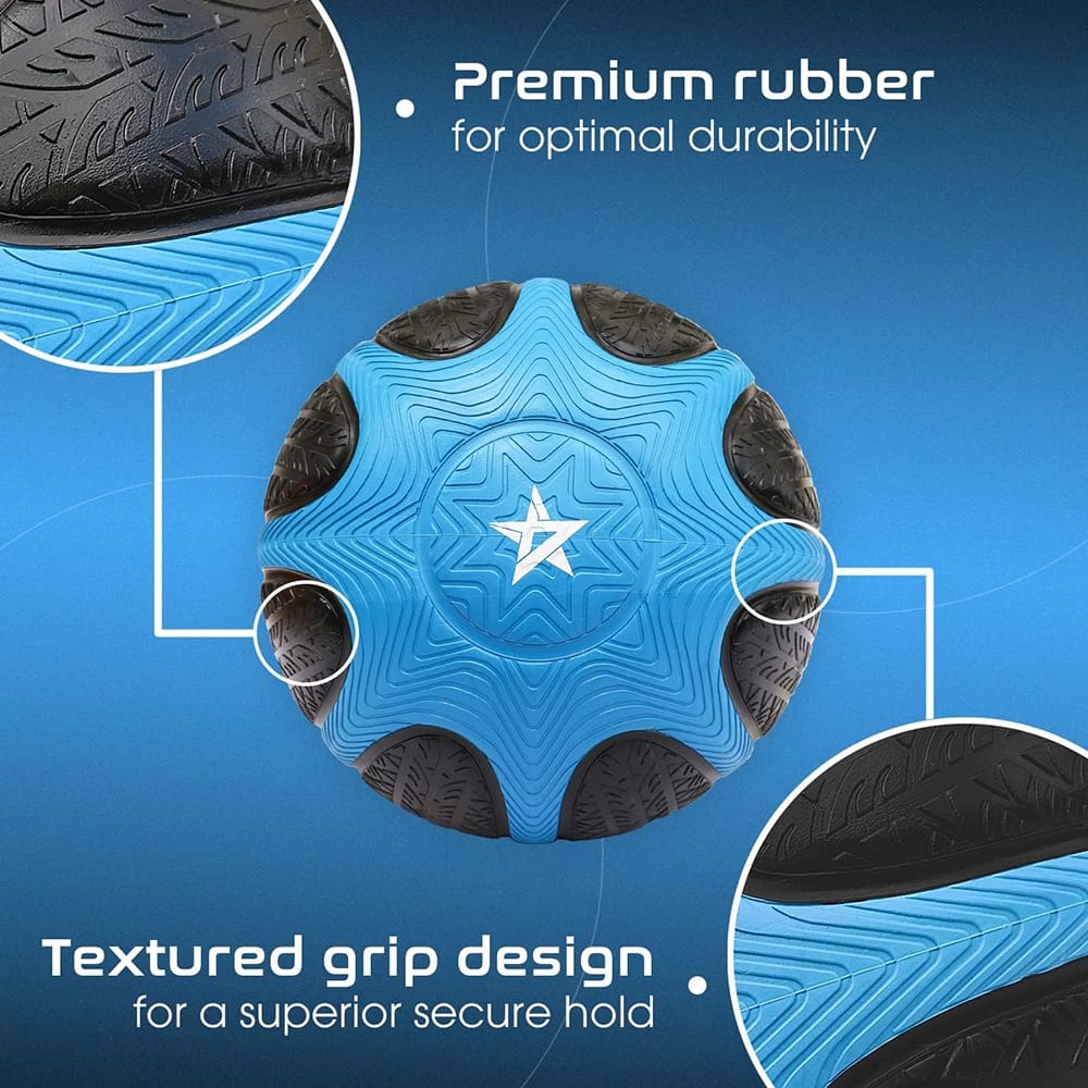 Yes4All Non-Slip Grip Rubber Medicine Ball, Blue, 12 lb