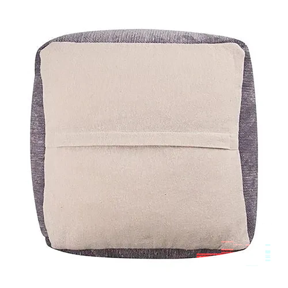 LR Home Serena Cube Pouf, Gray