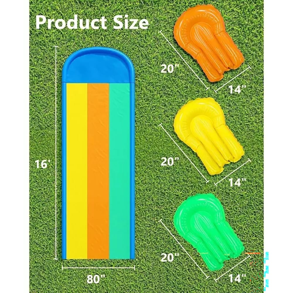 Sunrio 16' x 80" Triple Lawn Water Slide