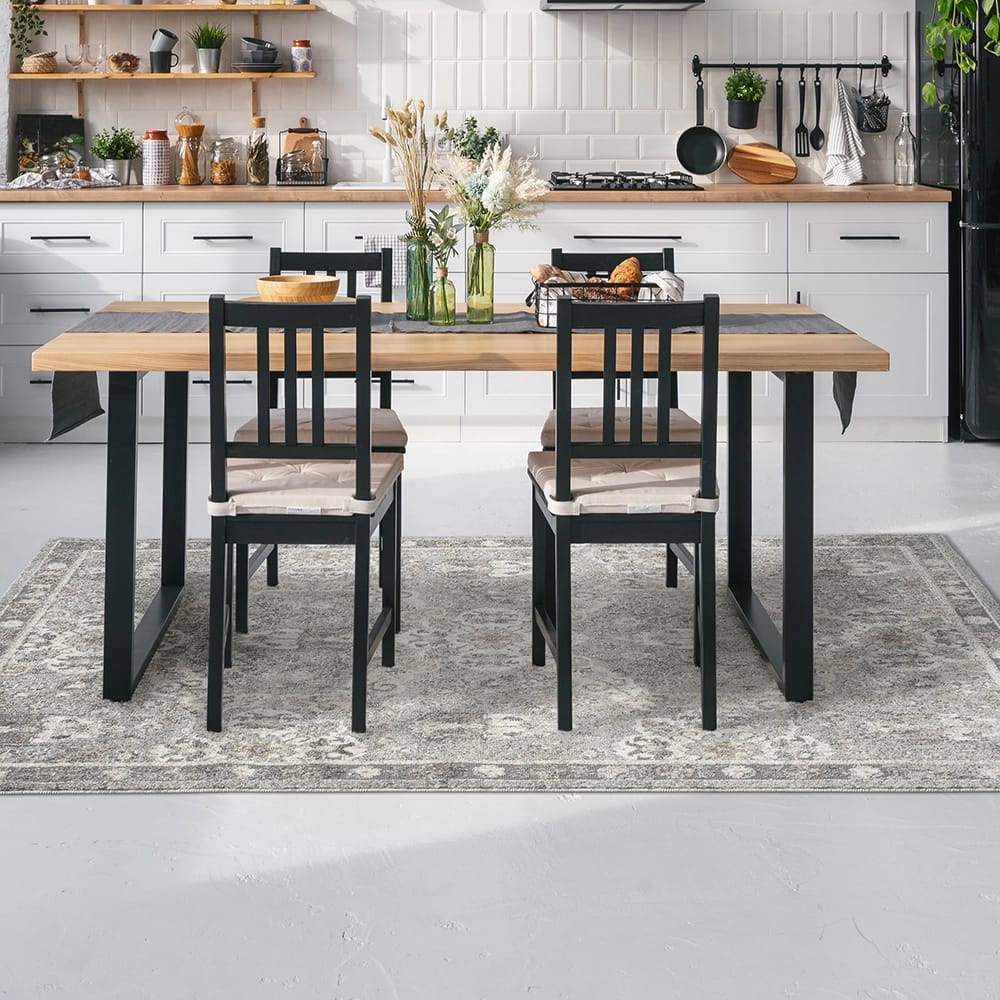 Euston 8'8" x 12'6" Modern Area Rug, Gray