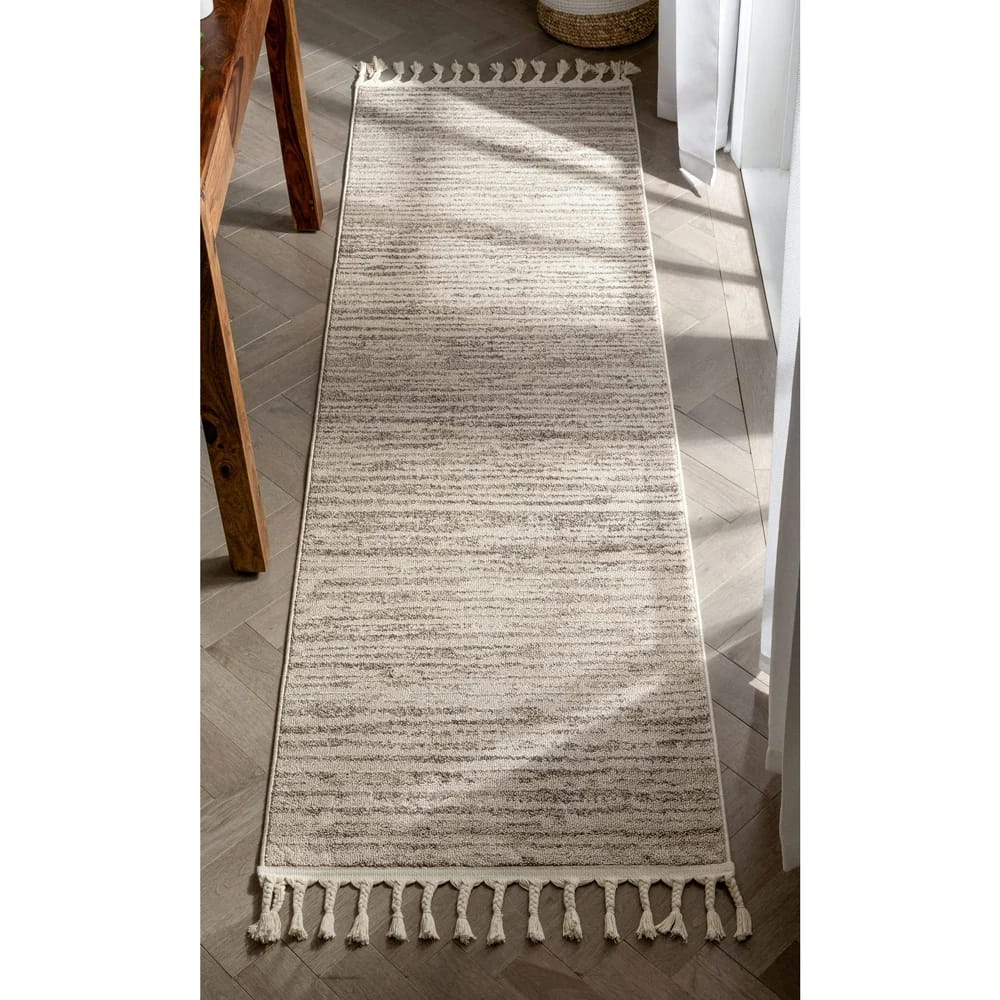 Well Woven Loop-De-Loop Turin 2'3"x7'3" Modern Area Rug Runner, Beige