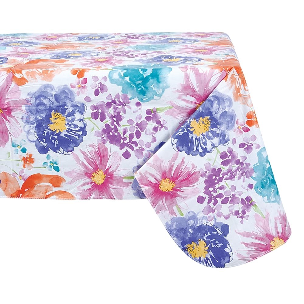 Spring Vinyl Tablecloth with Flannel Backing