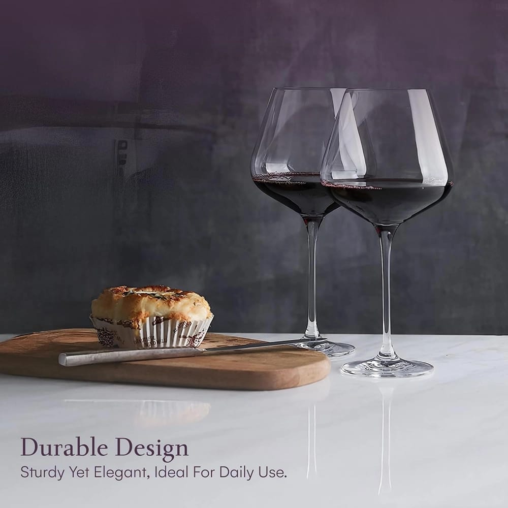 Whole Housewares Italian Style Wine Glasses, Set of 4