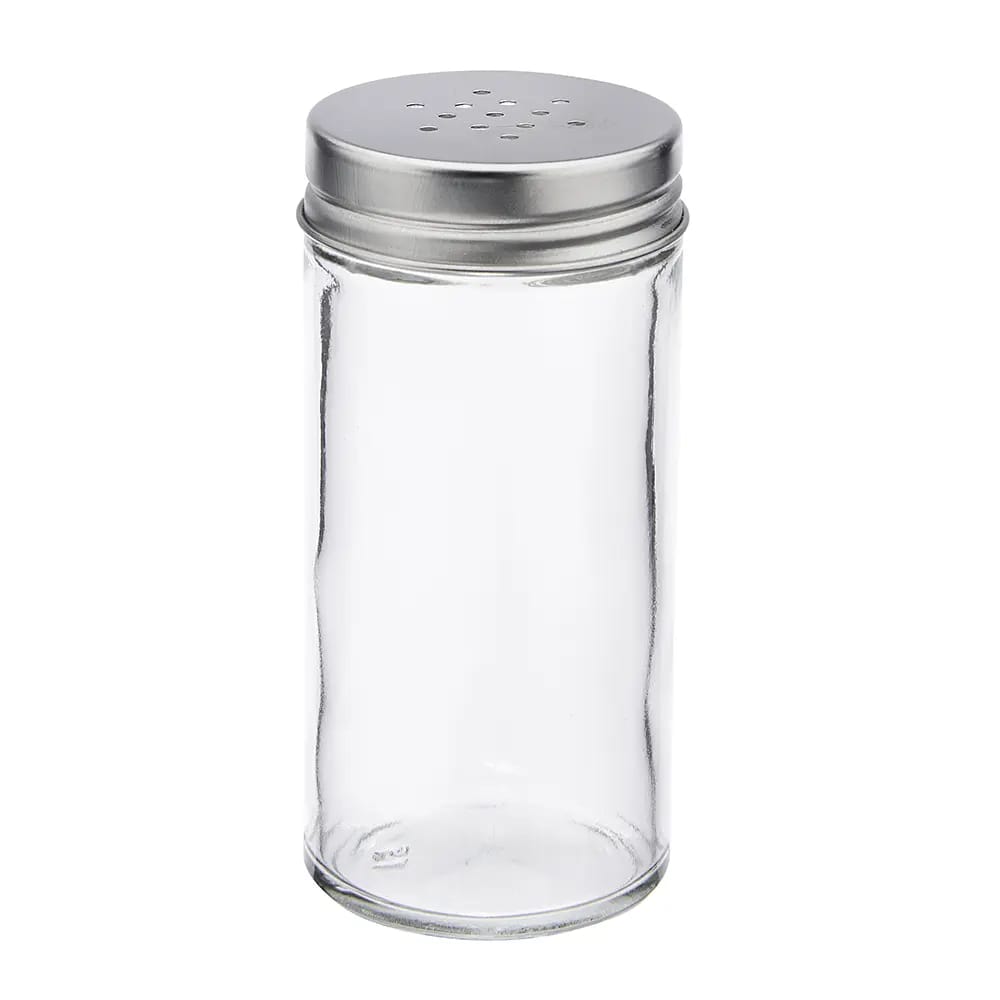Spice Jar Glass 3oz, Cylinder with Shaker Top Lid