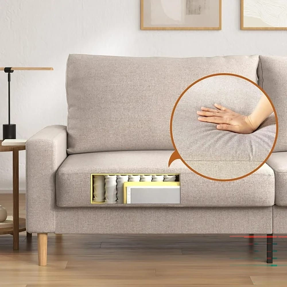 Zinus Colton Upholstered Sofa, Beige