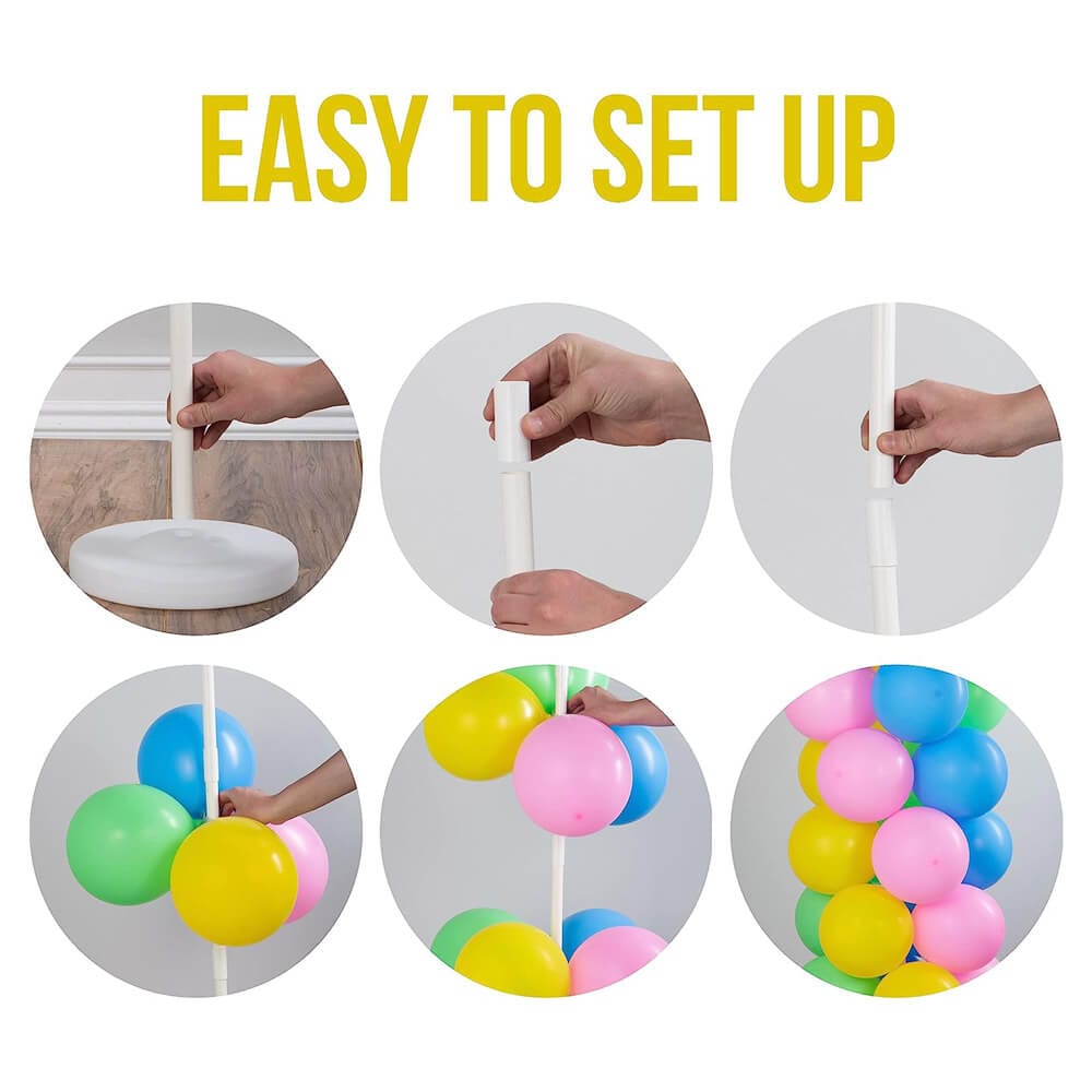 Prextex Balloon Column & Arch Kit with 19 Poles & 16 Connectors