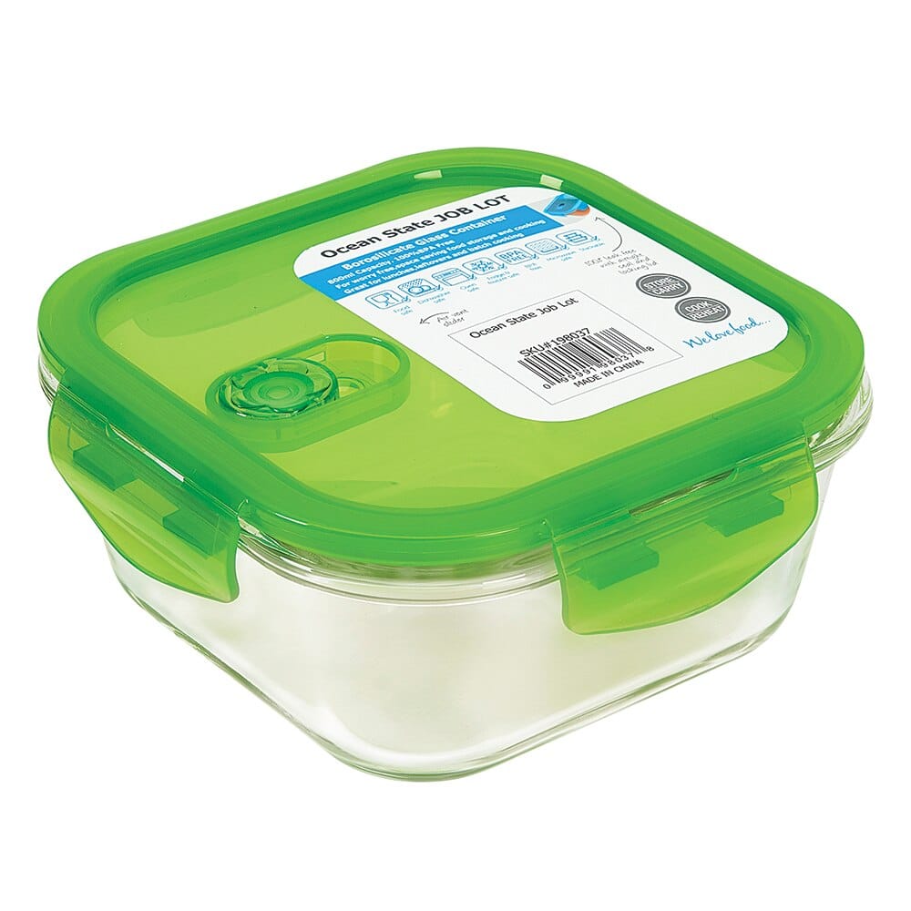 Glass Food Storage Container, 27 oz