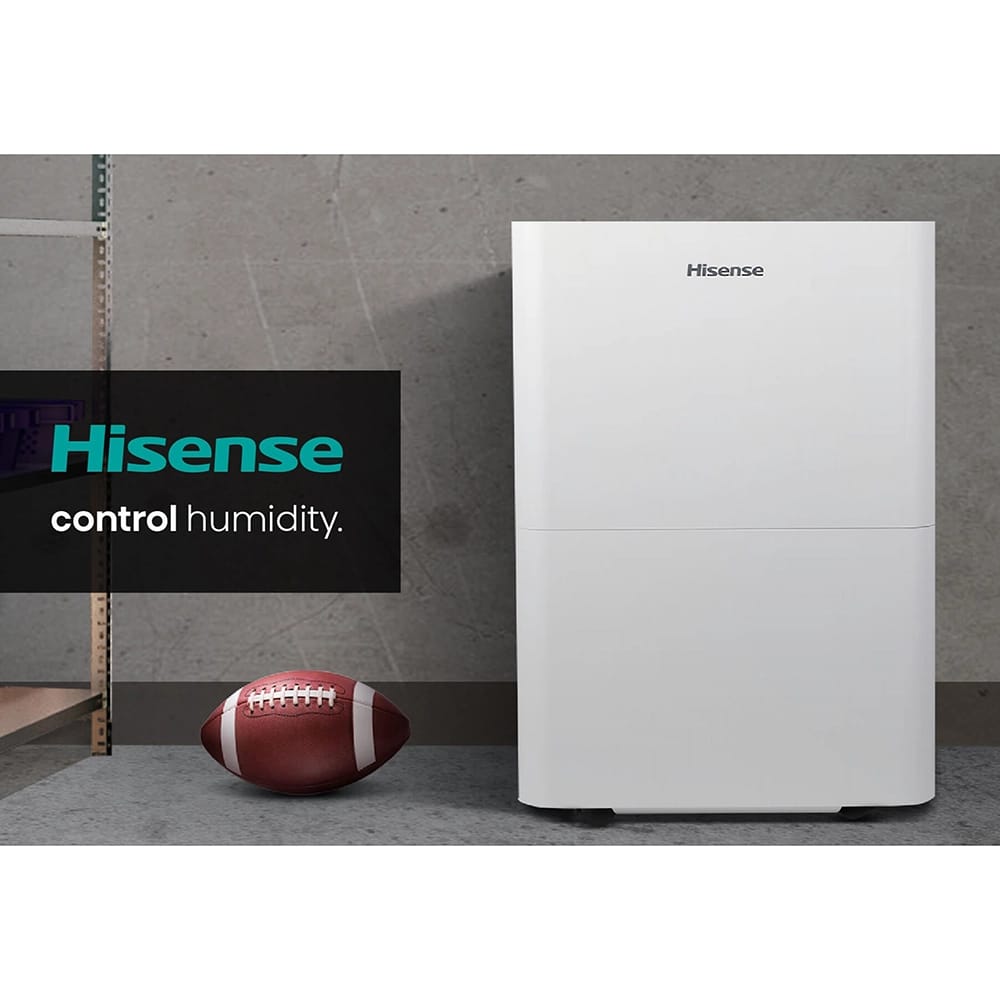 Hisense 35 Pint 3-Speed Compact Dehumidifier, White (Factory Refurbished)