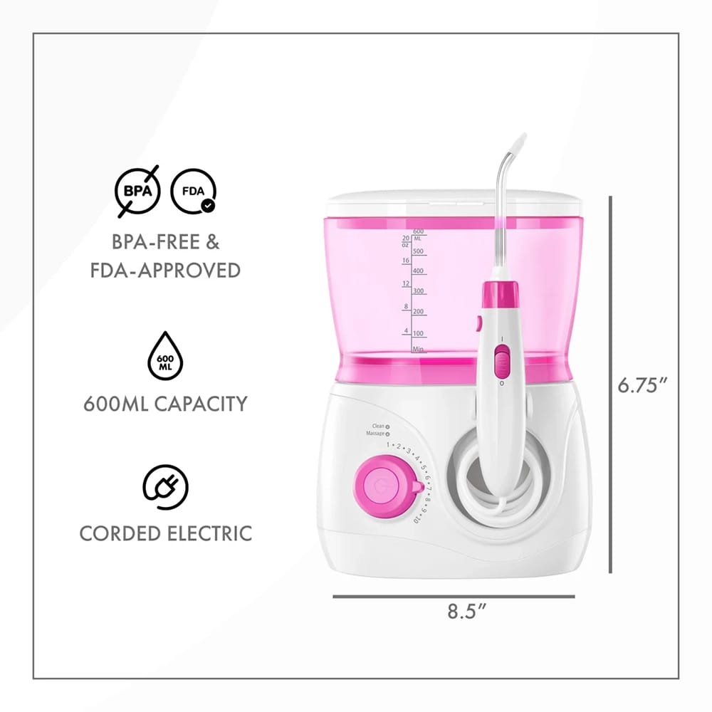 ToiletTree Products Childrens Countertop Water Flosser, Pink