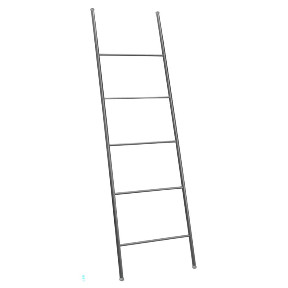 mDesign Metal Blanket & Towel Wall Ladder, Dark Gray