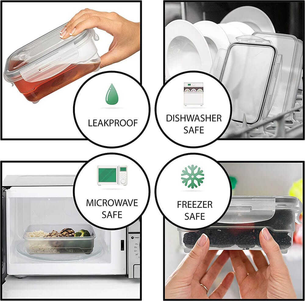 Homemaid Living Premium Airtight Plastic Storage Containers, 7-Piece Variety Size Set