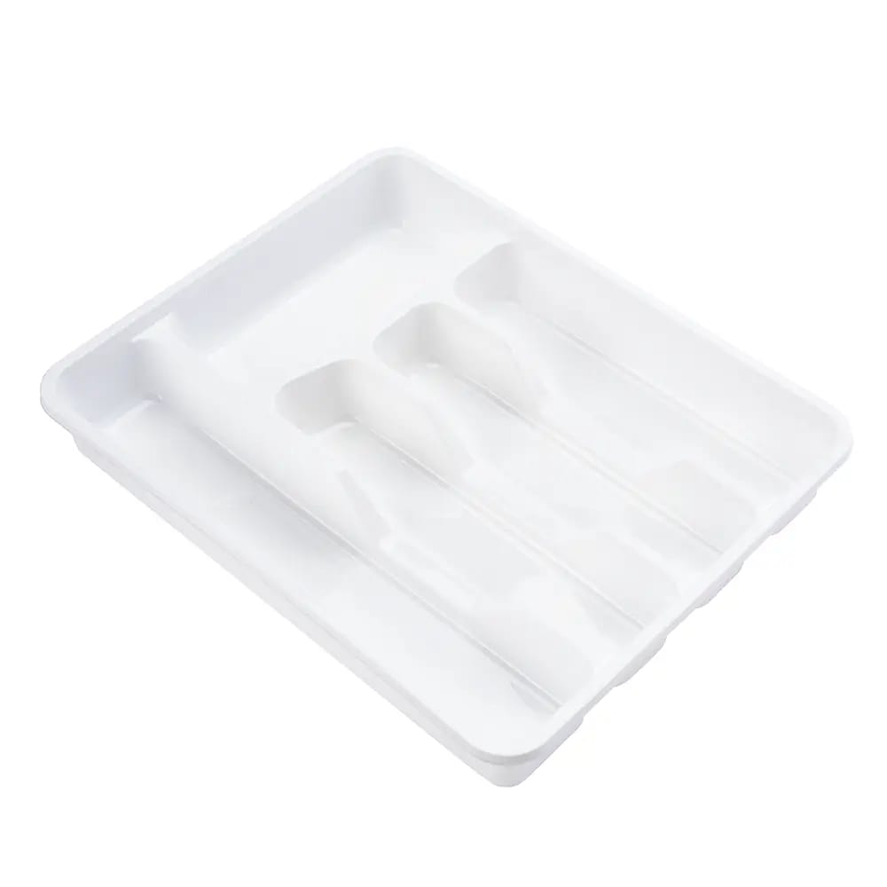 5 Section Cutlery Tray, White