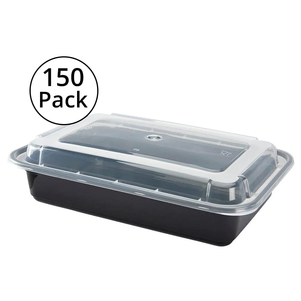 Rectangular Food Containers, 32 oz, 150 Pack