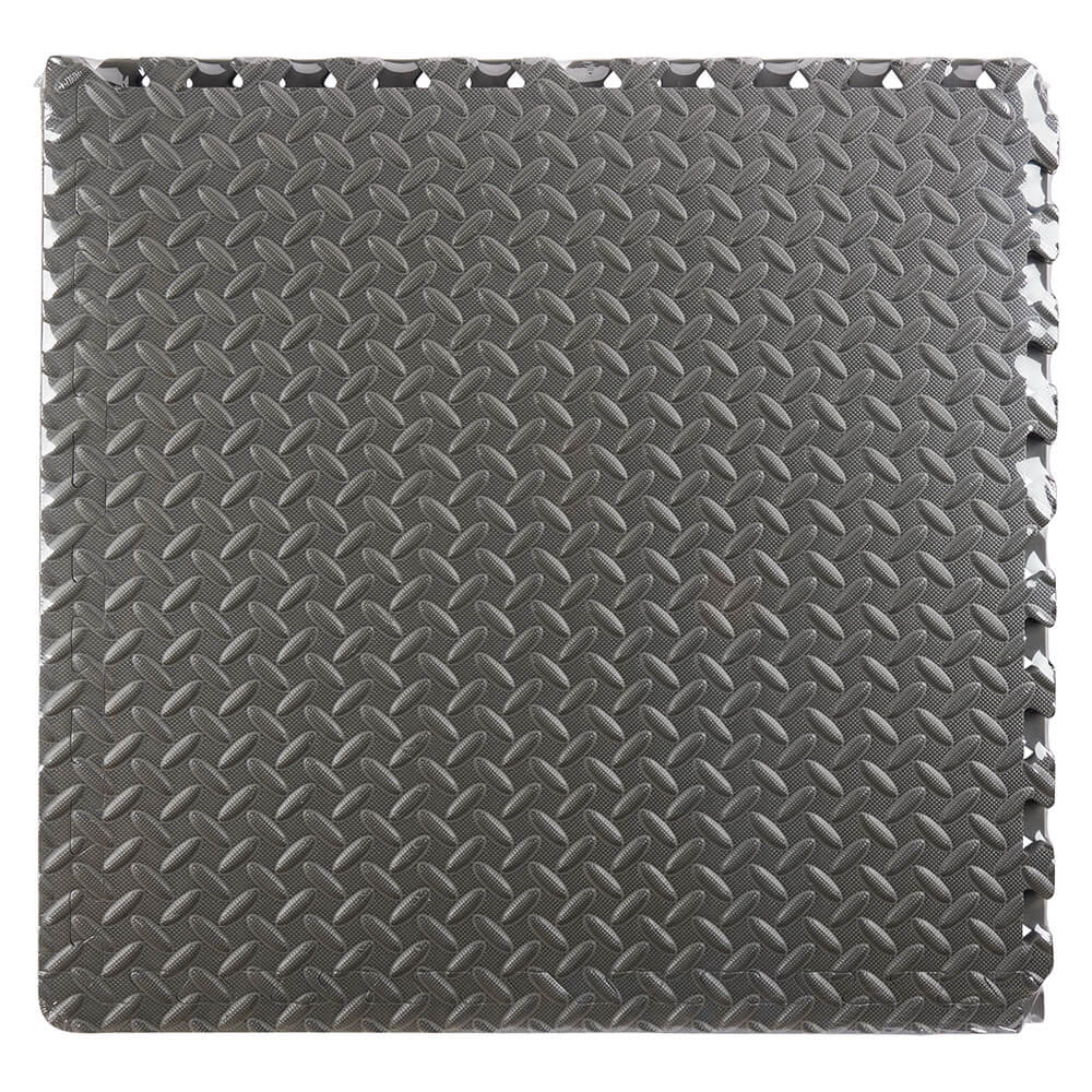 Anti-Fatigue Gray Floor Mats, 4 Count