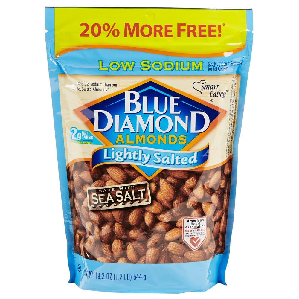 Blue Diamond Almonds, Low Sodium, 19.2 oz